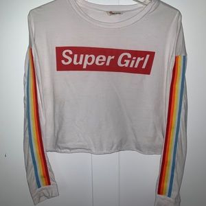French Pastry Super Girl Long Sleeve Graphic Tee